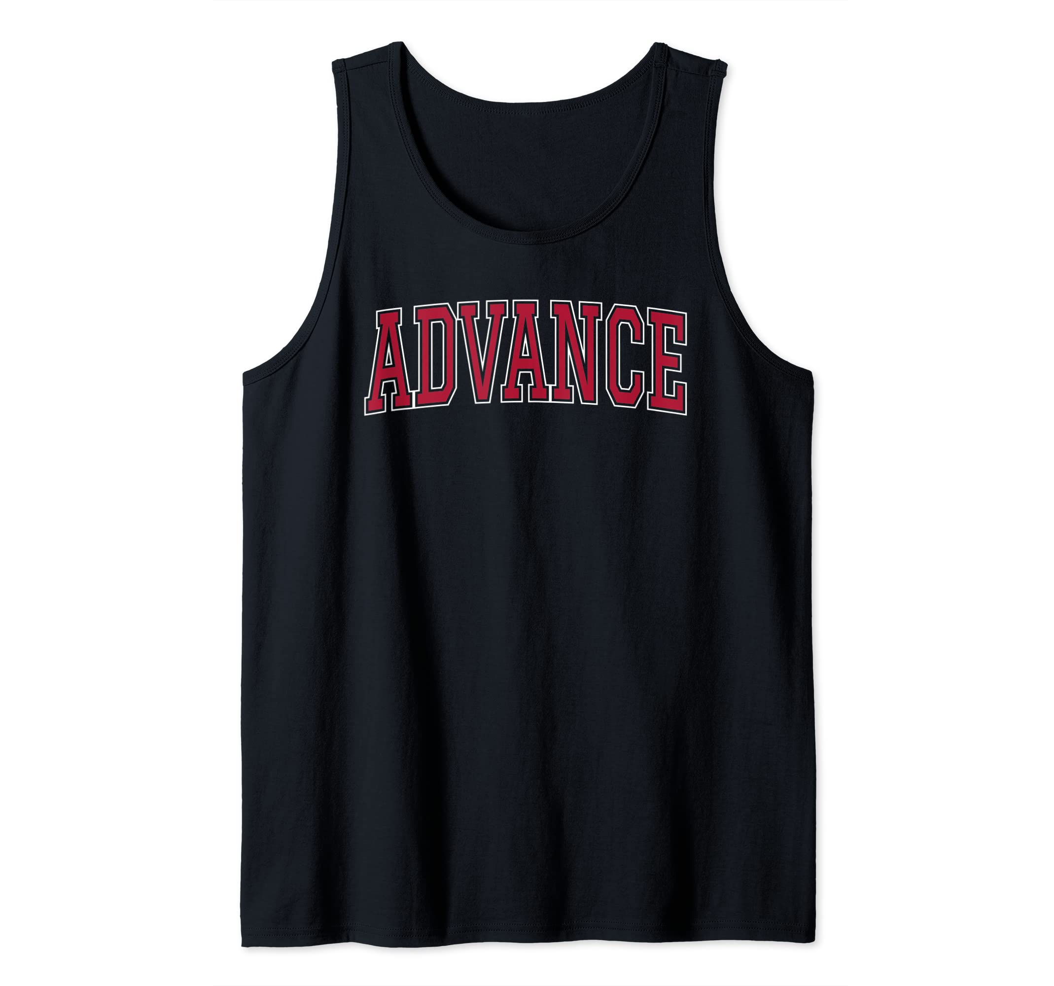 Advance Missouri ApparelAdvance Missouri Souvenir Red Text Sport Competition Tank Top