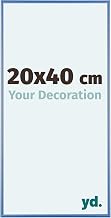 yd. Your Decoration Kent Picture Frame 20 x 40 cm Steel Blue Aluminium Picture Frame with Acrylic Glass Anti-Reflective 20 x 40 cm Frame