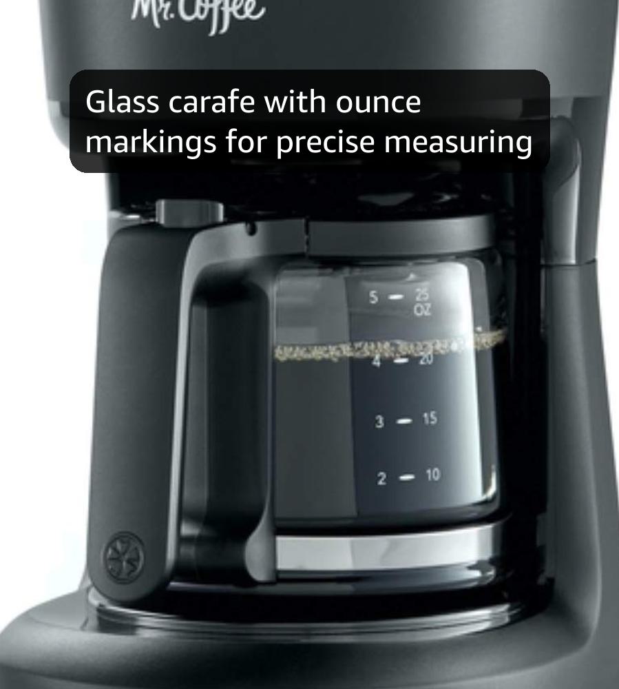 Amazon.com: Mr. Coffee 5-Cup Mini Brew Switch Coffee Maker, Black: Home &  Kitchen
