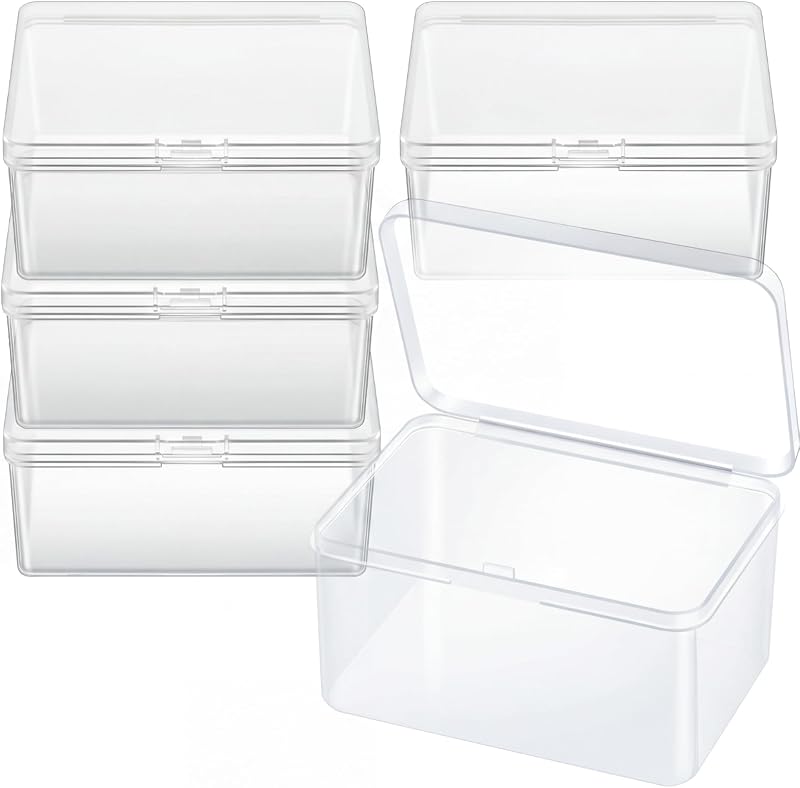 Playing Card Boxes Snaps Closed Clear Plastic Cases Poker Gaming Playing Cards Trading Card Storage Boxes Compatible with MTG TCG 100 Game Cases 4.3 x 2.95 x 2.2 Inches(4 Pcs)