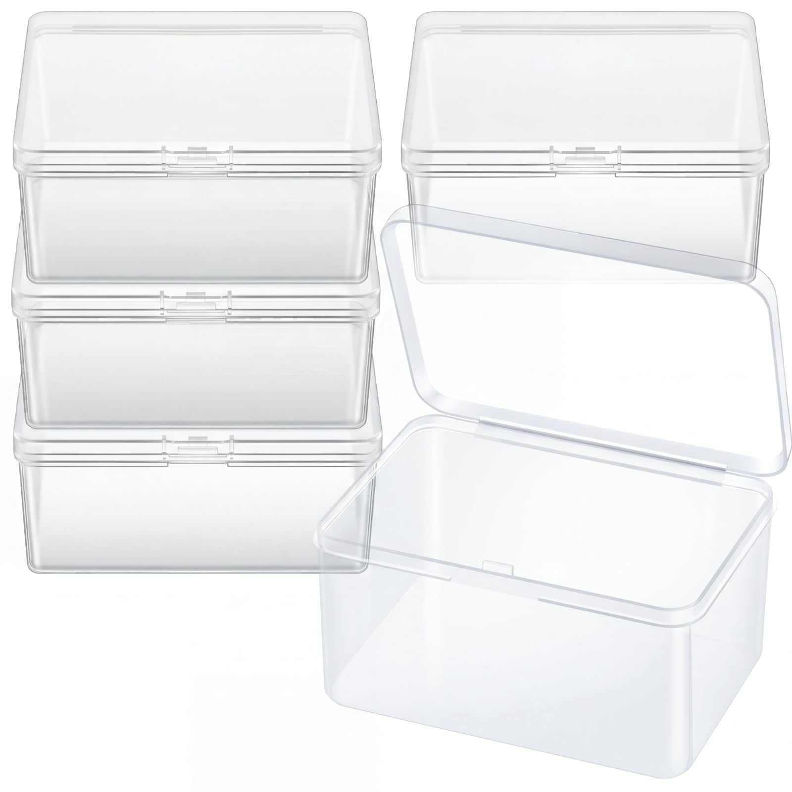 Vicenpal Playing Card Boxes Snaps Closed Clear Plastic Cases Poker Gaming Playing Cards Trading Card Storage Boxes Compatible with MTG TCG 100 Game Cases 4.3 x 2.95 x 2.2 Inches(4 Pcs) — image 1