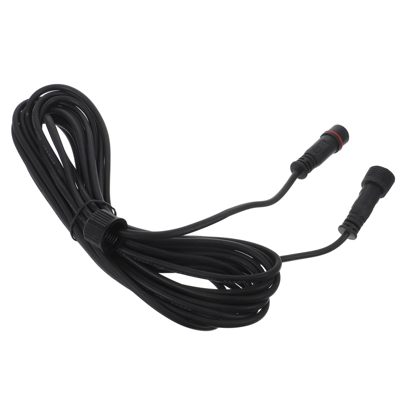 Gatuida Extension Lead 5m Waterproof Dual-core Extension Cable for Spotlight Lights, Outdoor Solar Lights and Landscape Lighting, Pvc Copper, Black