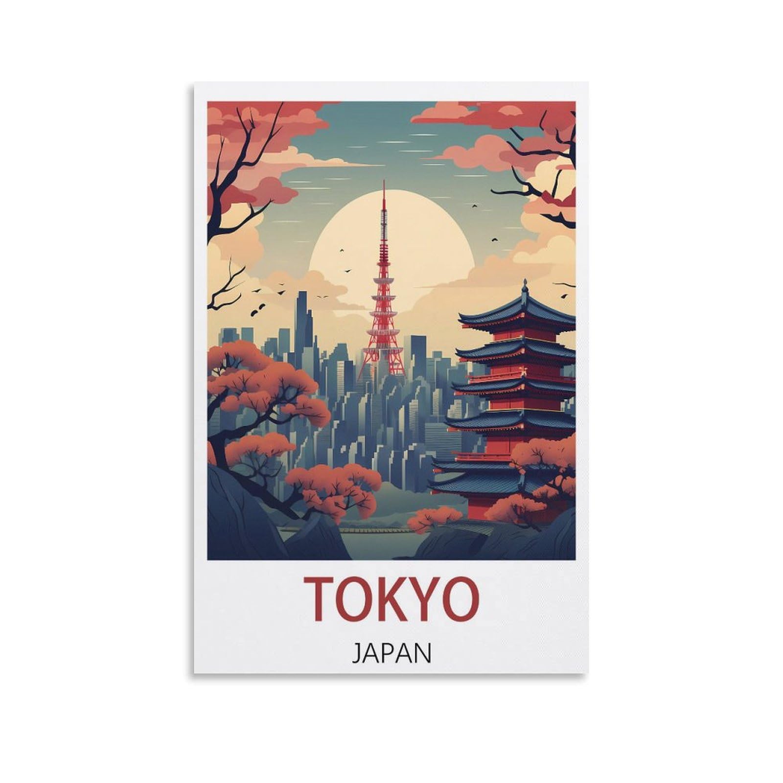 EZMLFA 5D Diamond Painting Kits,Tokyo Japan Diamond Art Kits Adults, Create Your Own Diamond Painting Full Drill Gifts for Home Decor 40x40cm