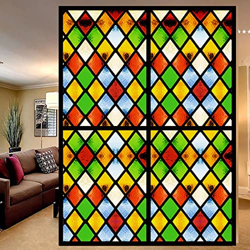 Vinilo decorativo para ventana con patrón geométrico 90x200 cm miniatura 5