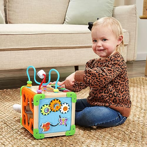 LeapFrog Touch and Learn Electronic Musical Light-Up Wooden Activity Cube Toy, Animal Themed, Ages 1 and Up - Image 6