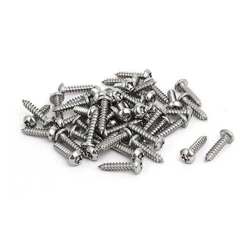 IIVVERR M2.0.354x0.512 in 304 Acero Inoxidable Cabeza Torx Tornillo Autoperforante T10 Drive 50pcs (M2.0.354x0.512 in 304 Acero Inoxidable Cabeza