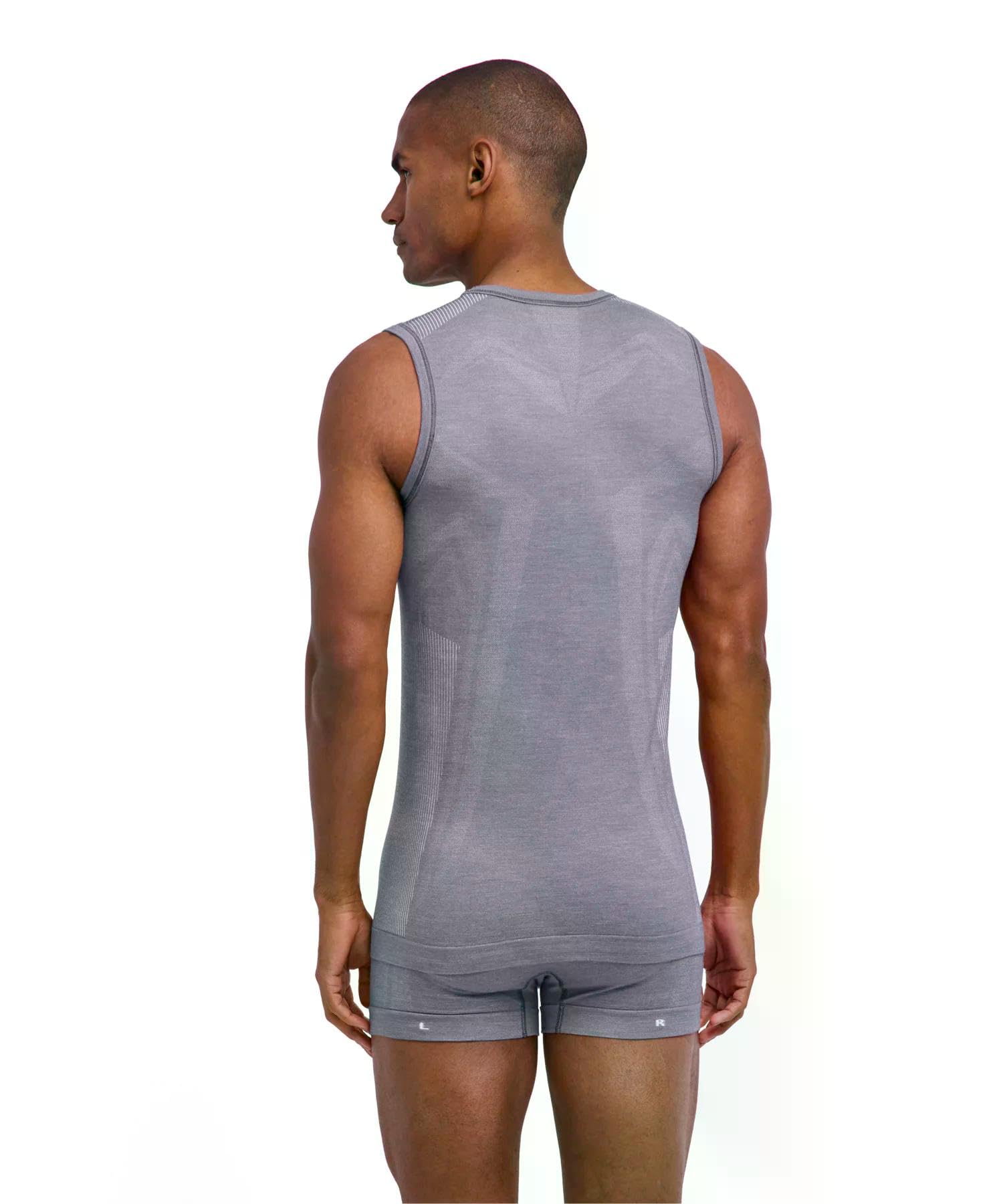 FALKE Mężczyźni Warstwa podstawowa (góra) Wool-Tech Light M S/l Sh wełna materiał funkcjonalny regulujące klimat 1 Sztuka, Szary Grey-Heather 3757, S
