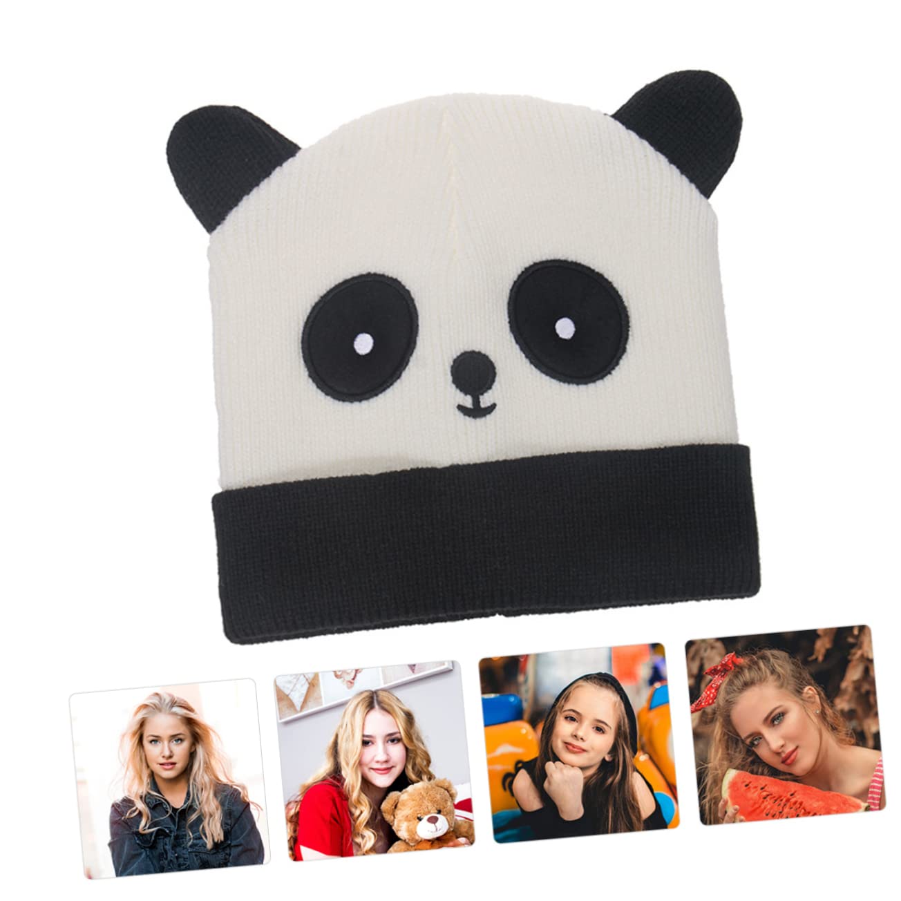 Healvian gorro de punto caliente cálido gorros lana sombreros de la gorrita tejida sombrero tejido Sombrero elegante lindo gorro sombrero caliente Hilo acrílico