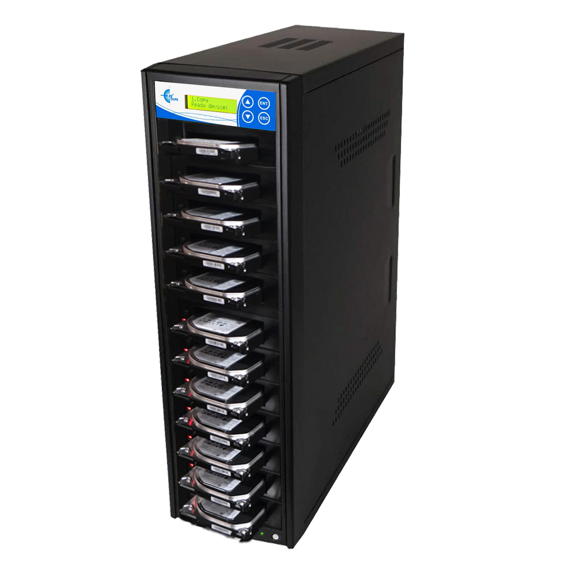 EZ Dupe 1 to 11 SATA Hard Drive/SSD Duplicator & Sanitizer - HD Leopardo 3.5
