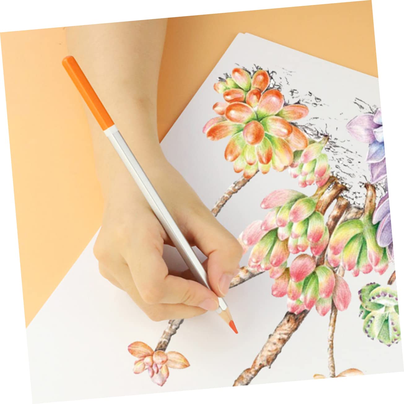 KONTONTY Papier à Dessin A3 Blanc, 50 Feuilles, Papier à Croquis Vierge Résistant Jaunissement, Facile à Transporter, pour Artistes et Étudiants en Esquisse