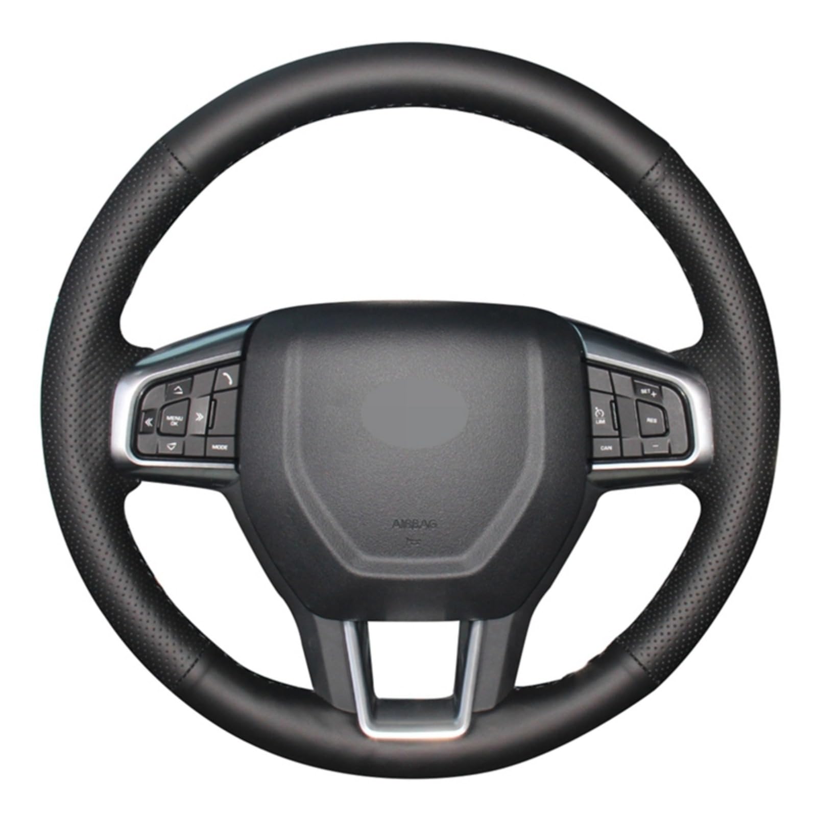 Funda Suave para Volante de Coche Fundas para Volante de Coche de Cuero Genuino Negro para Land Rover,para Discovery Sport 2015-2017