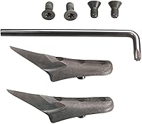 Klein Tools 1972AR Replacement Pole Climbing Gaffs - 1-1/2 Inch, Made in USA, TORX Screws & Wrench Included