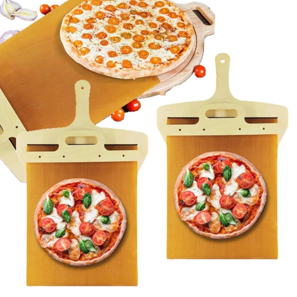 Tlilyy 2 sztuki przesuwnej łopaty do pizzy-pali do pizzy Scorrevole, przesuwana łopata do pizzy, suwak łopaty do pizzy, łopata do pizzy