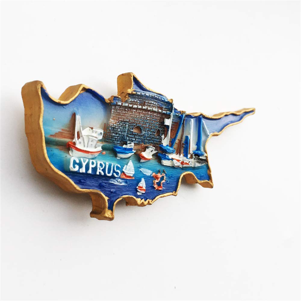 Cyprus 3D Letters Kaart Koelkast Magneet Hars Reissouvenirs, Handgemaakte Huis & Keuken Decoratie Cyprus Koelkast Magneet Collectie Gift