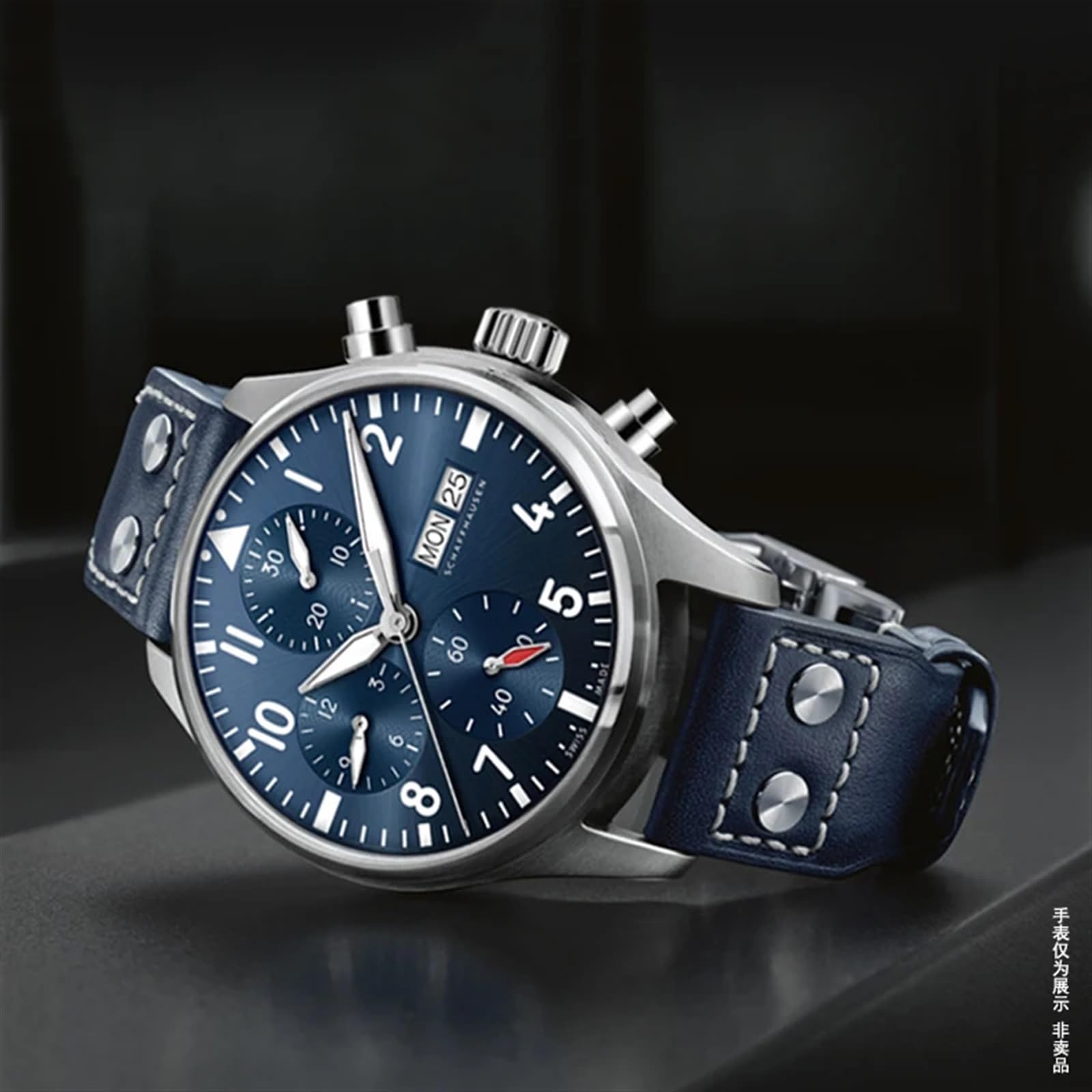 20mm 21mm 22mm prawdziwy skórzany pasek do zegarka dla IWC Big Pilot Miotacz ognia Marka Mały Książę Bransoletka z gwoździami wierzby, Wielobarwna, 21mm