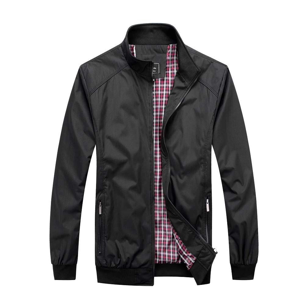 Harrington - Chaqueta bómber deportiva elegante e informal de peso medio para hombre