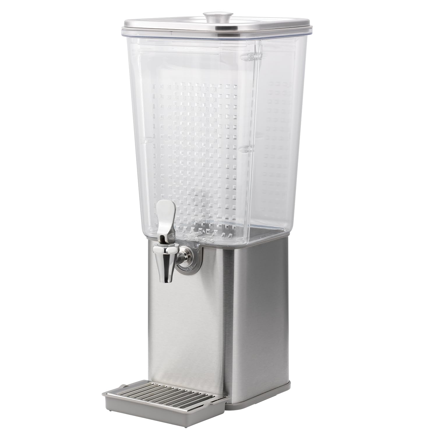 Service Ideas SCD30SS Beverage Dispenser, Square, 3 Gallon, Stainless Steel w/Removeable Infuser Wall