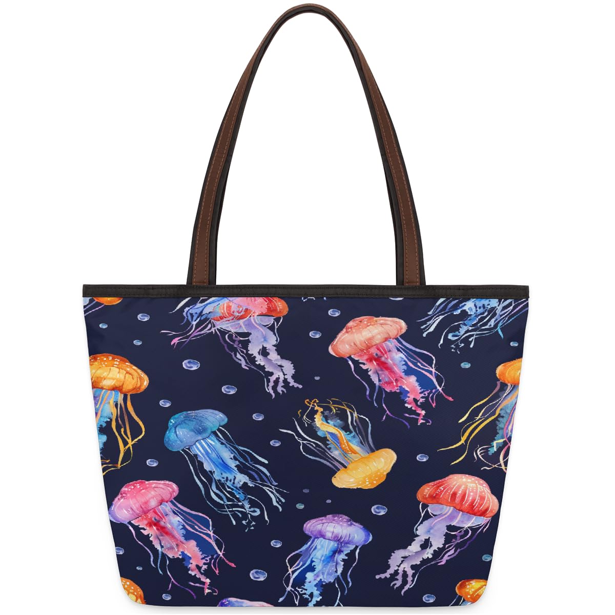 Sac fourre-tout méduse grand sac à main décontracté en polyester - 8