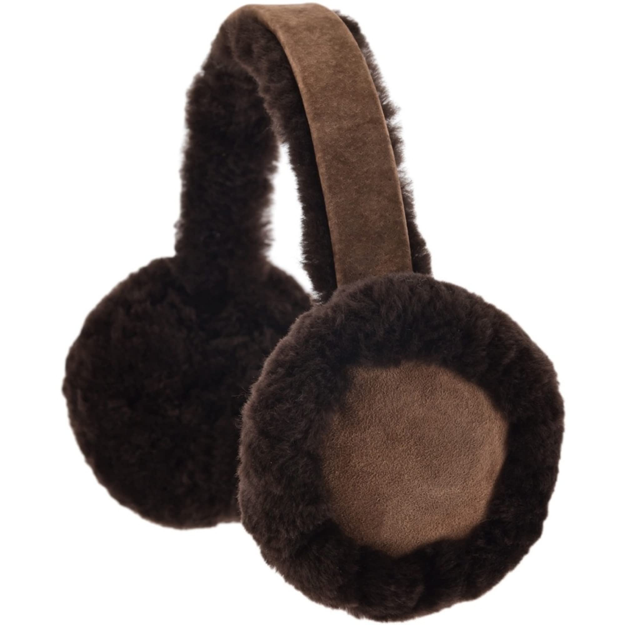Snugrugs Women's Brown Full Sheepskin Ear Muffs With Gift Box