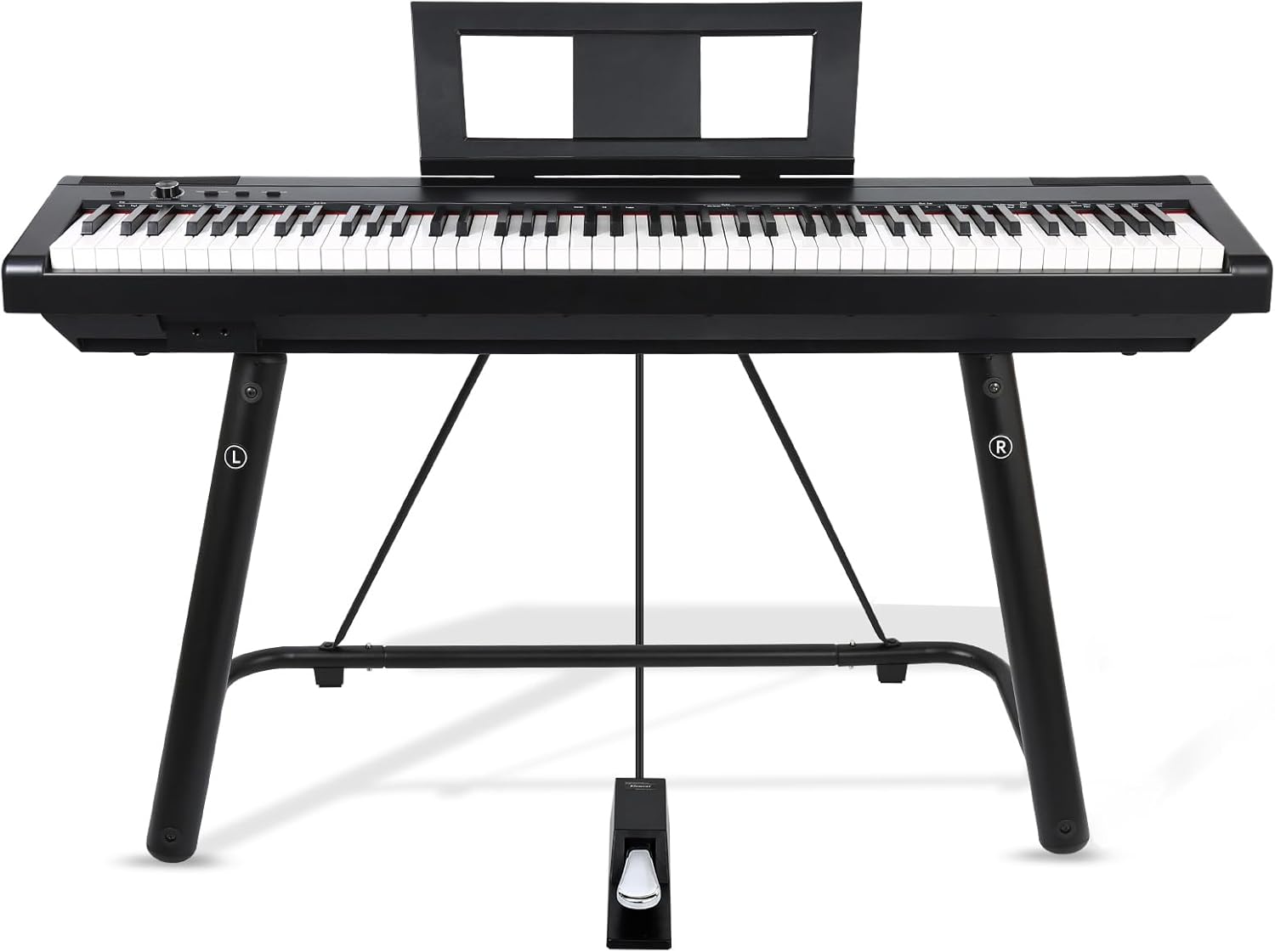 Exploded view of AODSK U-Shaped Keyboard Stand components