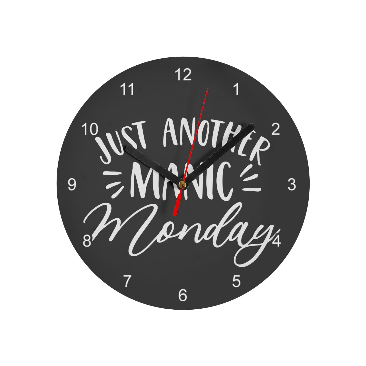 Horloge Murale en Verre Fabulous 20 cm - Just an Other Manic Monday Music Pop Noir