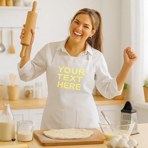 Miniatura 2 de Delantal de chef personalizado con diseño bordado, delantales personalizados para mujeres y hombres, delantal de chef de cocina con 2 bolsillos y