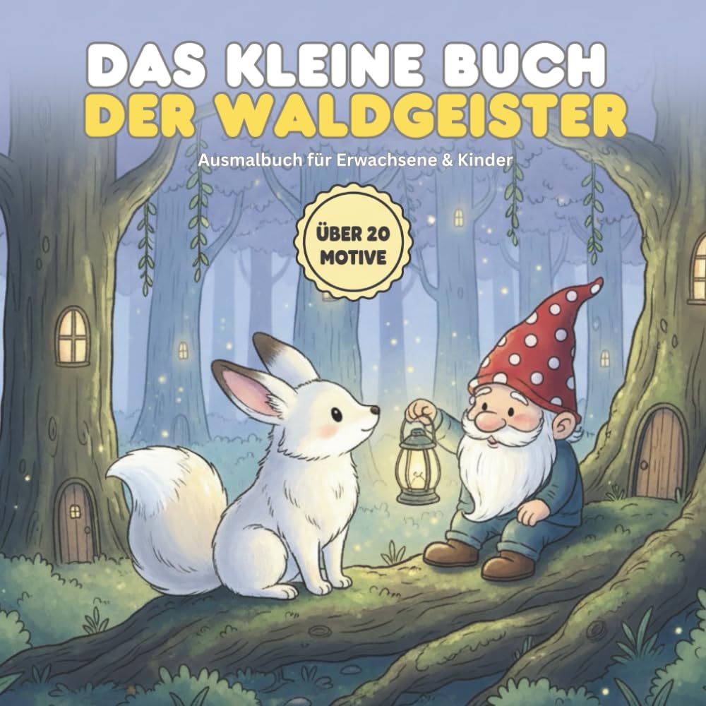 Das kleine Buch der Waldgeister: Ein zauberhaftes Malbuch mit über 20 Motiven für Erwachsene & Kinder | Entspannung & Fantasie im Zauberwald