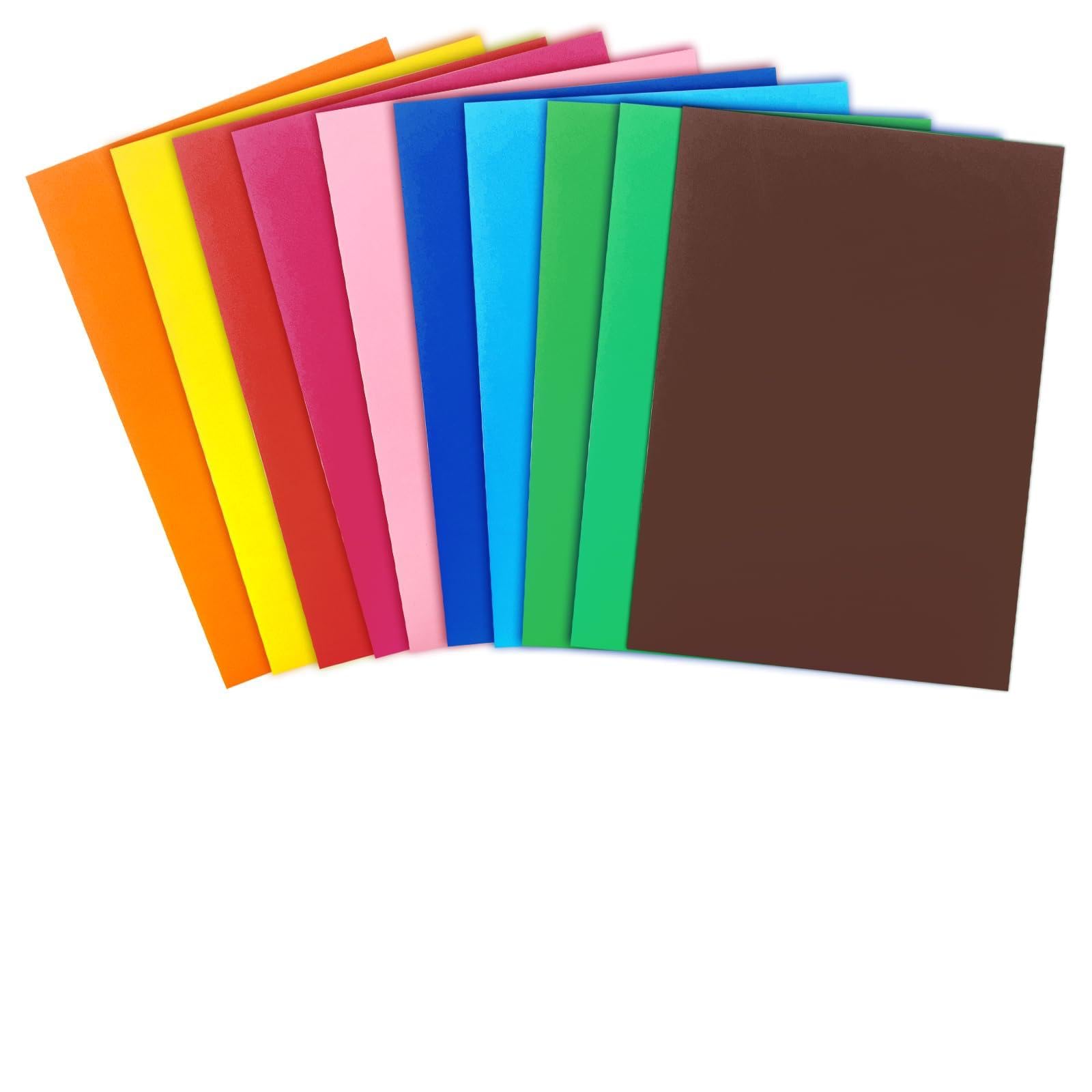 OfficeTree Feuilles De Mousse EVA - Lot De 30 Feuilles A4 2mm - 15 Couleurs - Pour Loisirs Créatifs Et Bricolage
