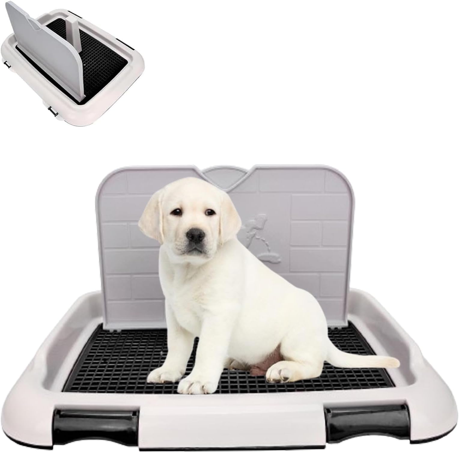 Indoor Dog Potties, Dog Potty Training Tray with Wall