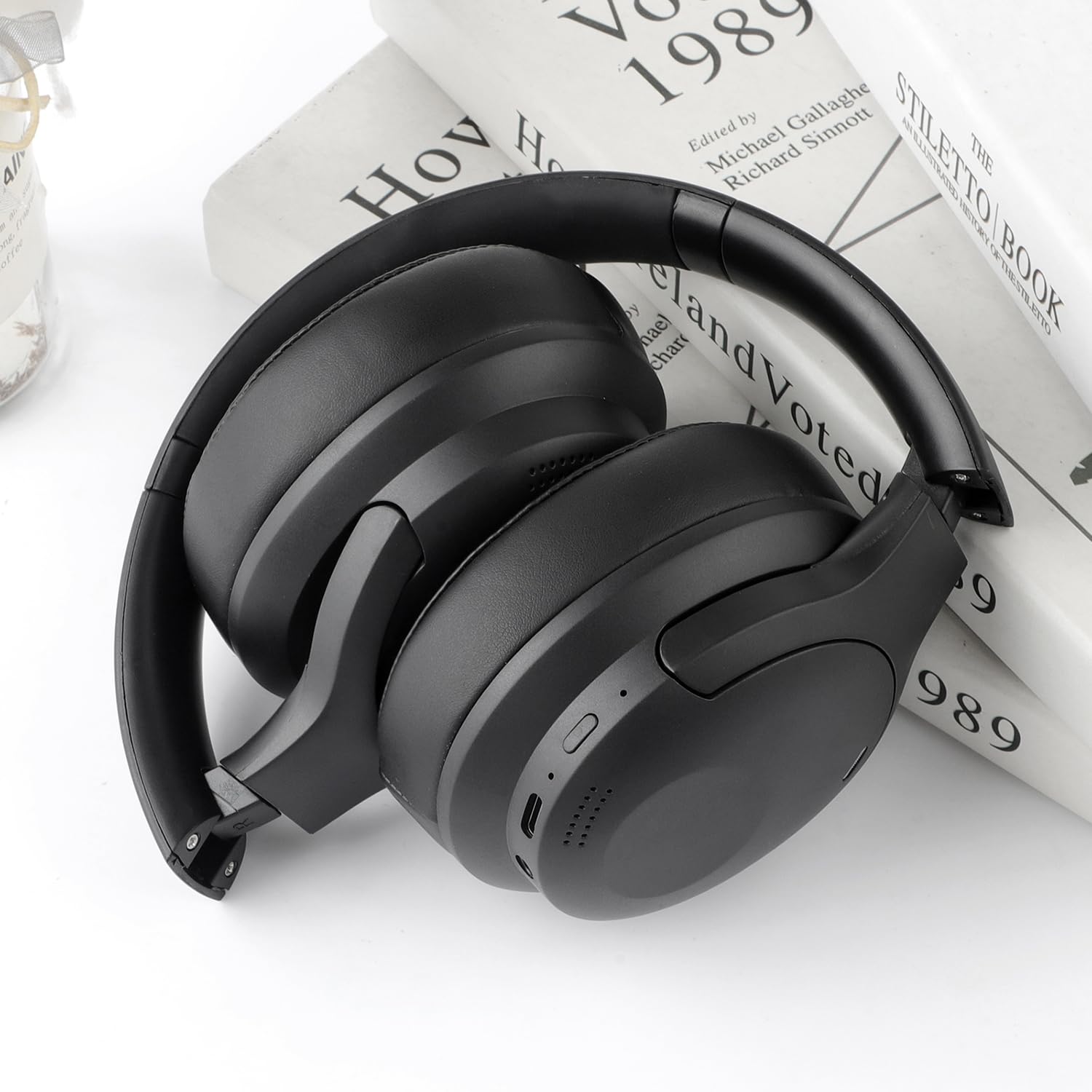 Dnil Cuffie Bluetooth wireless con design pieghevole e microfono nascosto integrato, adatte per studiare, ascoltare musica e giocare.