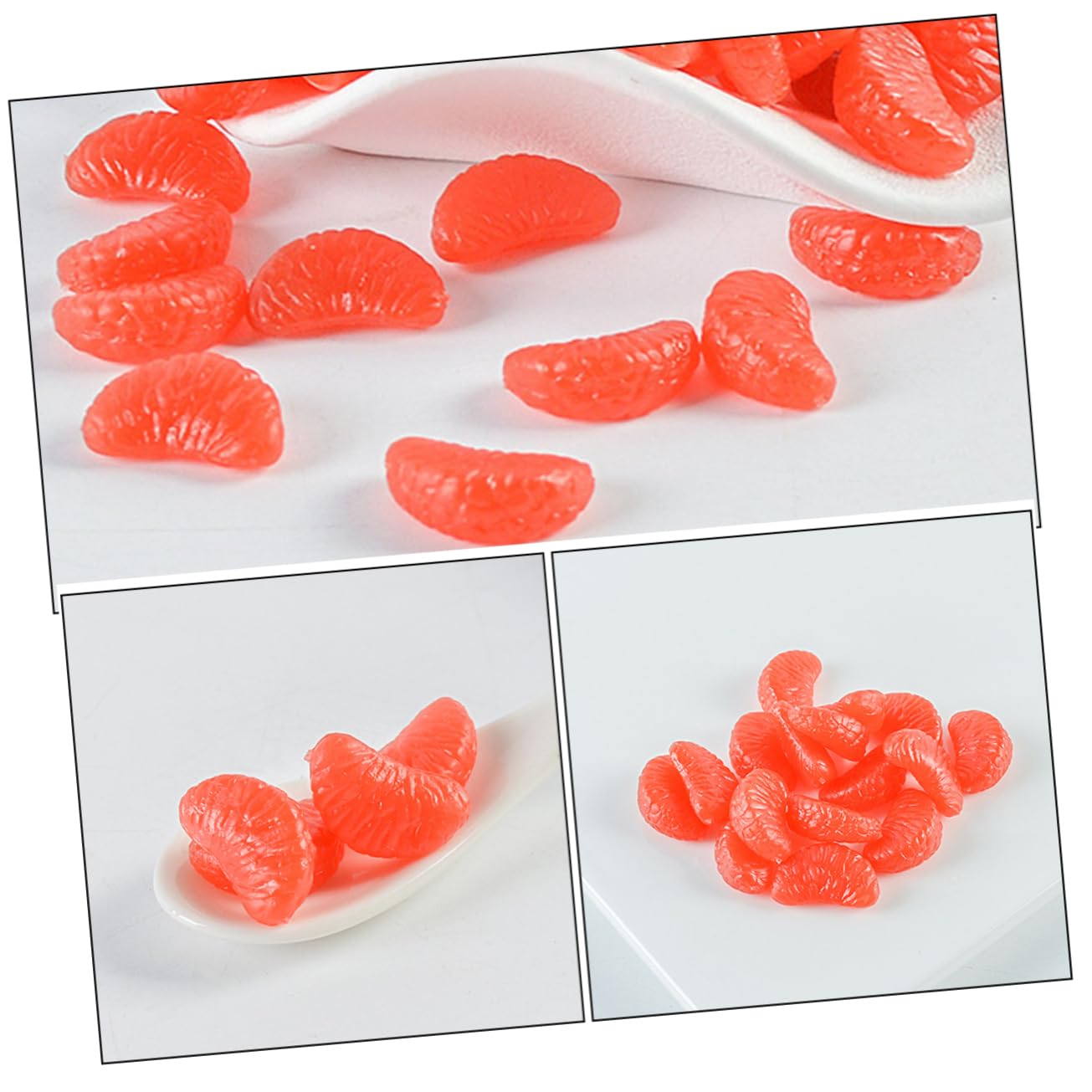TOYANDONA 160stücke Mini Orangenscheiben Charms Deko Für -handwerk Handyhüllen Haarschmuck Mehr Realistische Fruchtscheiben Für Kreative Bastelprojekte