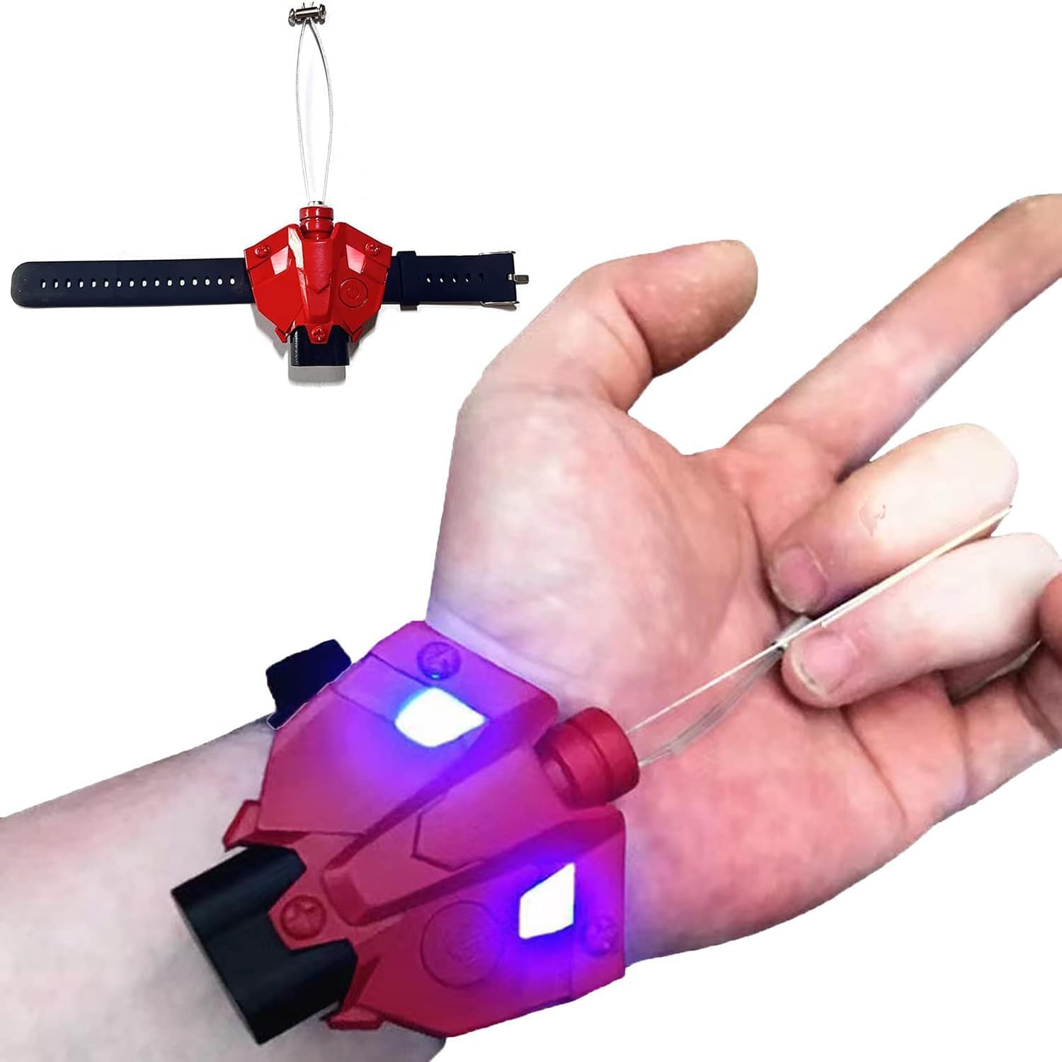 Web Launcher String Shooters Toy, Cool Gadgets Spider String Shooter Real Silk Superhero Role-Play Cool Stuff Fun Toys Great -Perfect Christmas & Birthday Gift (Red)