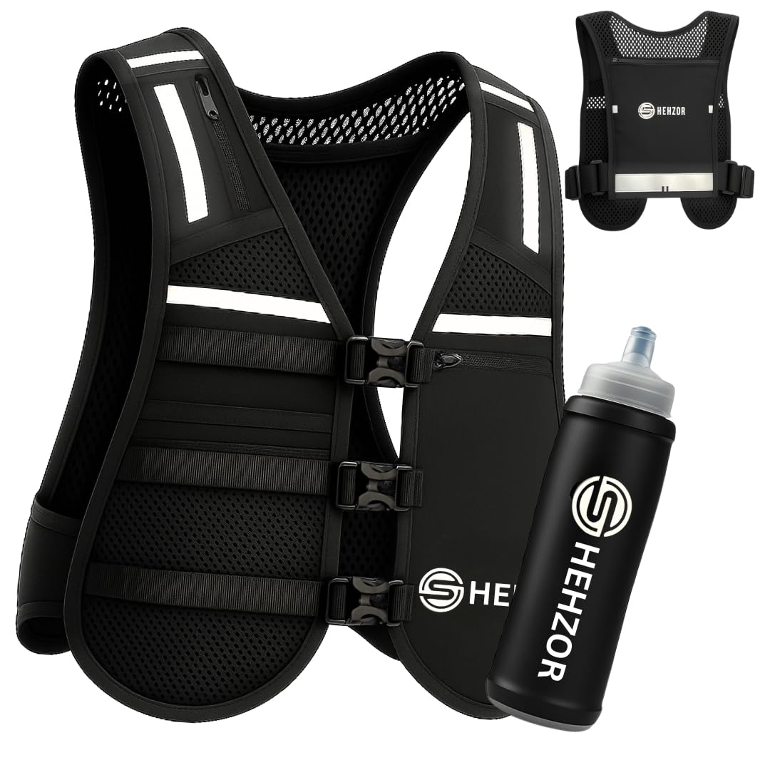 Chaleco de hidratación para correr, chaleco de hidratación Quiver, chaleco de hidratación para correr con botellas de agua duales, mochila de agua ligera para correr