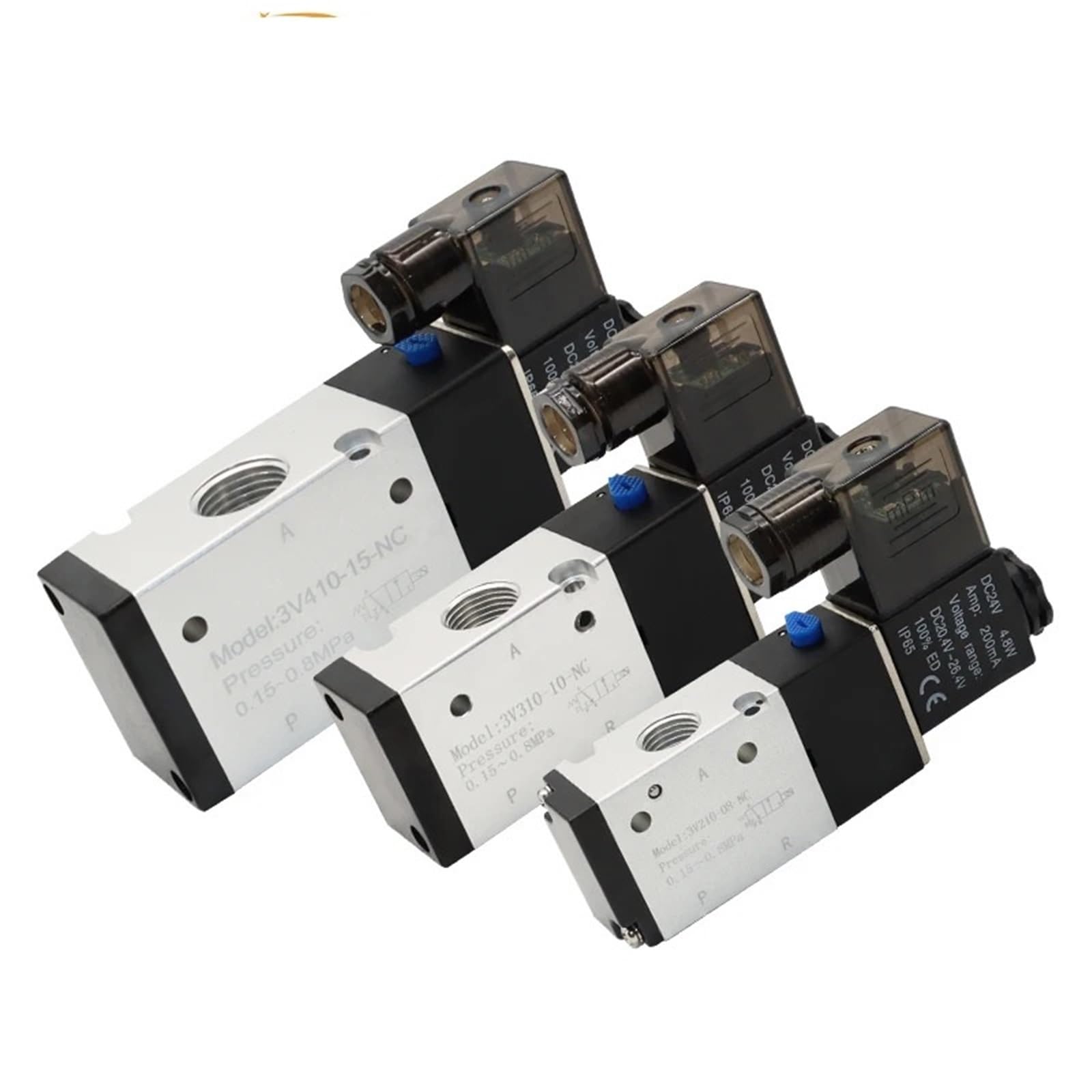 Distributeur pneumatique 3V110-06 AC 220V vanne 3 voies 2 positions