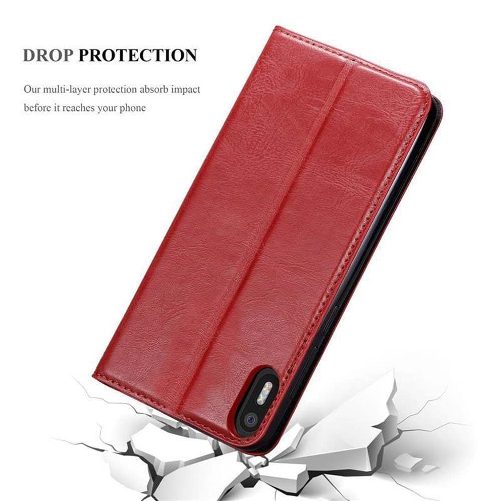 Cadorabo Custodia Libro per BQ Aquaris X5 PLUS in NERO