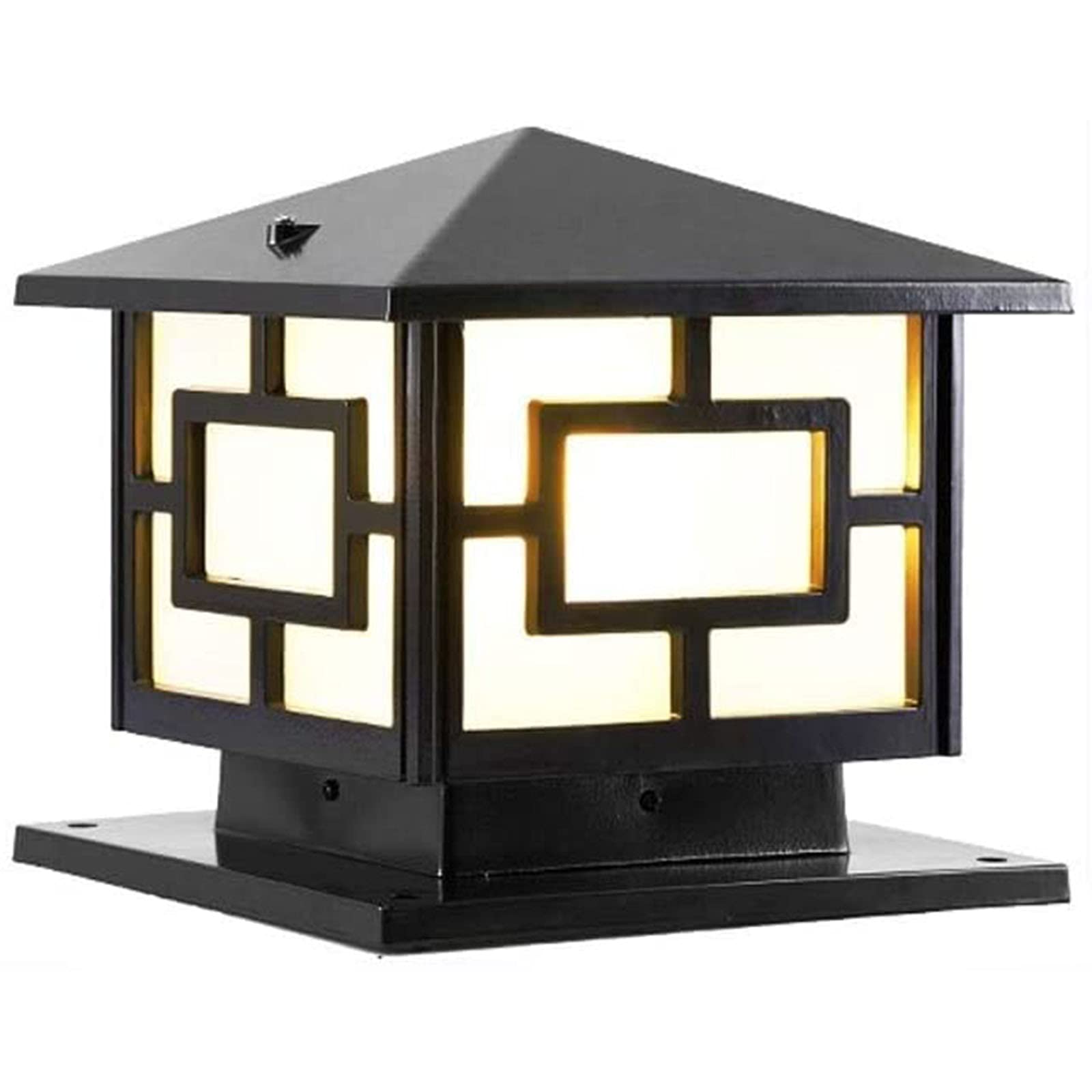 HGTYU Outdoor Waterproof Pillar Lamps Modern Die-cast Aluminum Columns Post Lantern Courtyard Landscape Patio Decorative Post Lamps Square Wall Pillar Light