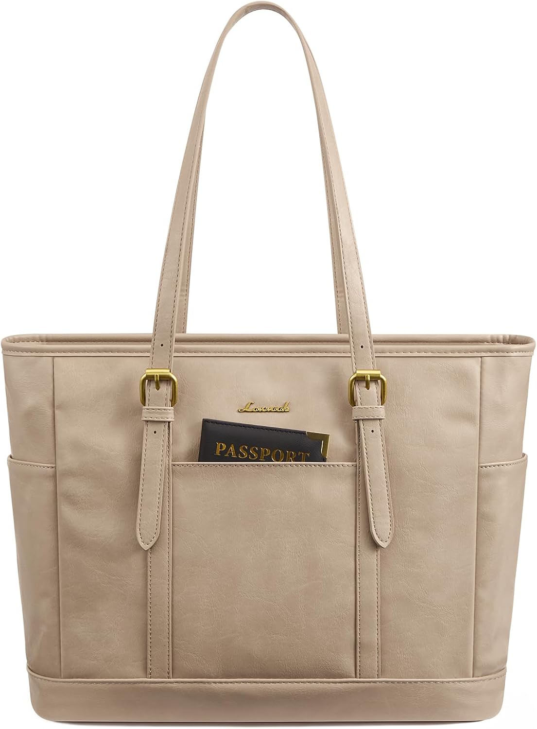 LOVEVOOK Tote Bag For Women,Retro Soft Leather Purse and Handbag for Women Multiple pockets,Shoulder Bag Teacher Travel Daily