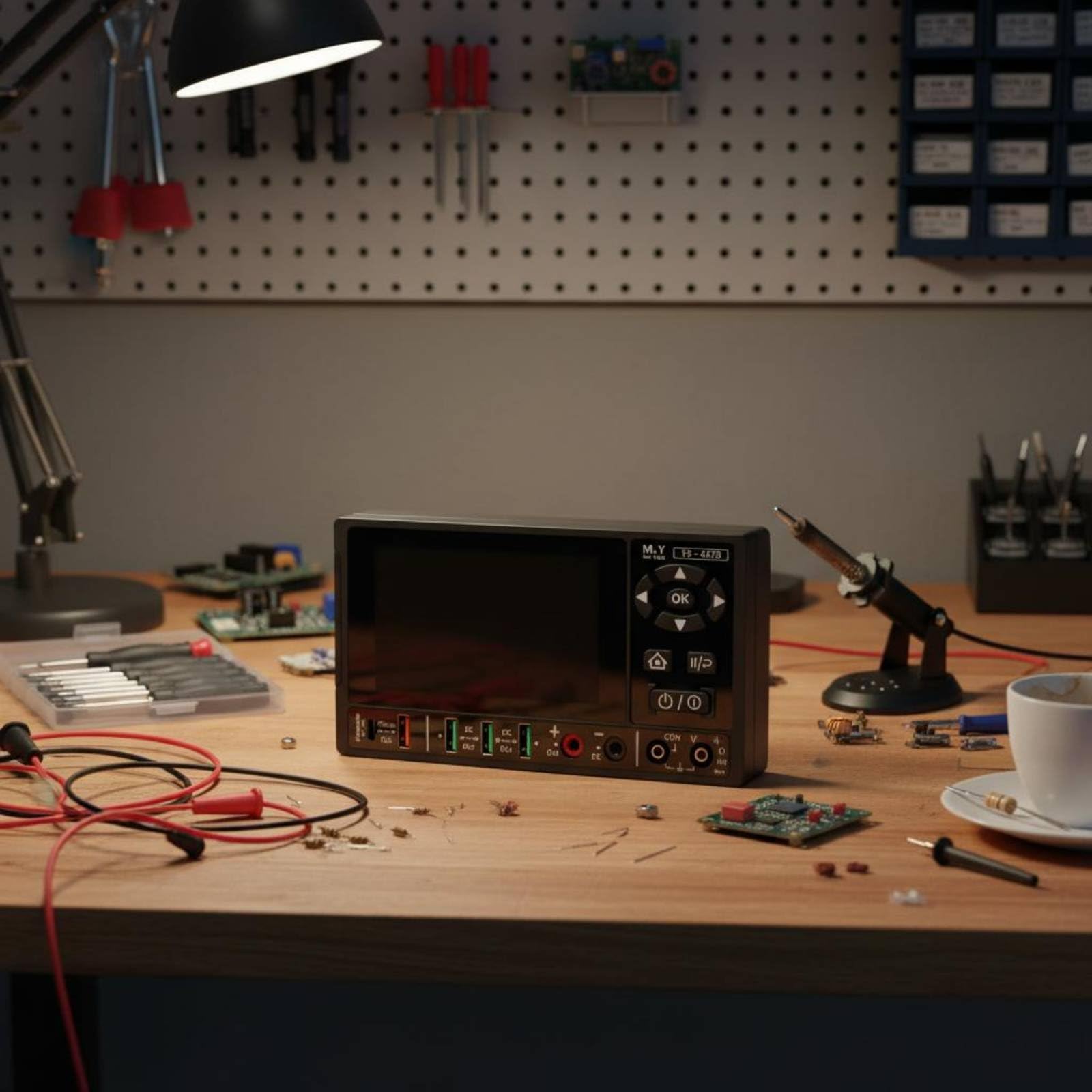 Amagogo Multimetro di Precisione Tester Elettrico Misuratore Amperaggio Rivelatore Potenziale con Schermo Ampio Chiavi di Controllo per Test Rapidi Materiale