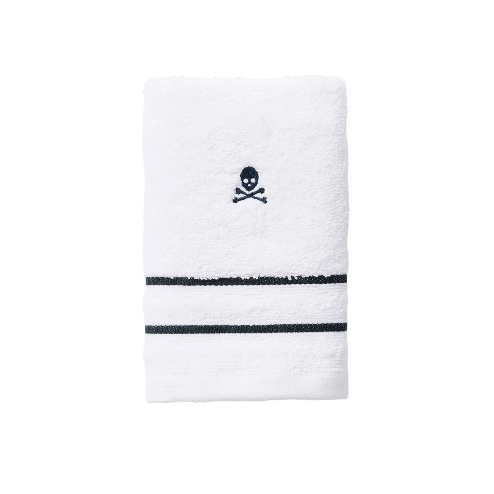 Scalpers Toalla de Invitados Blanca a Rayas 30x50cm 100% Algodón 470GSM Home