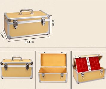 Chinese Mahjong Game Set Mahjong Large Mahjong With 144 Engraved Tiles Entertainment Household Hand Mahjong Set Mah Jongg Game(Gold)