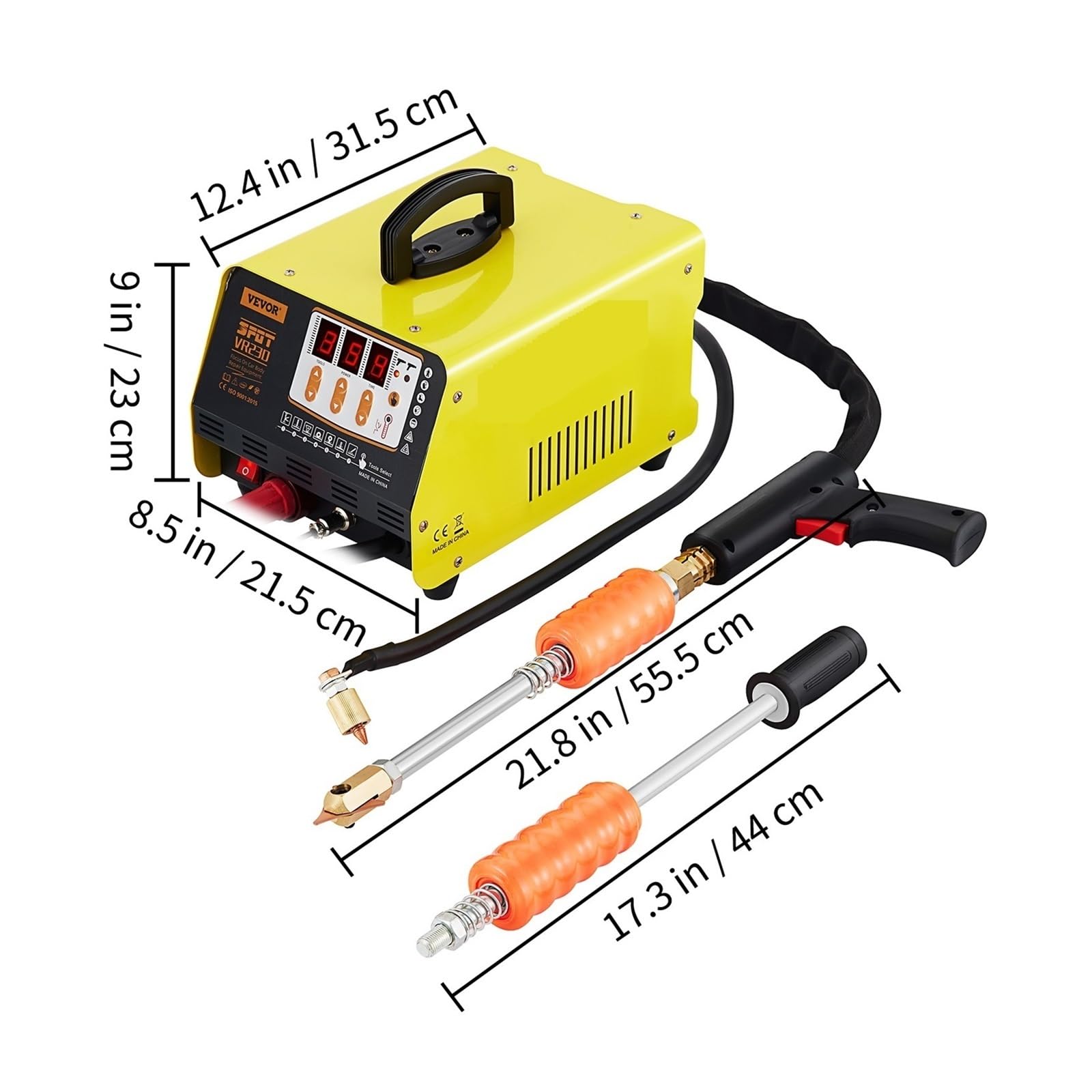 Kit di riparazione ammaccature con saldatrice a punti da 3 kW 220 V, for la a carrozzeria 'auto funzione regolazione del tempo Per uso fai da te