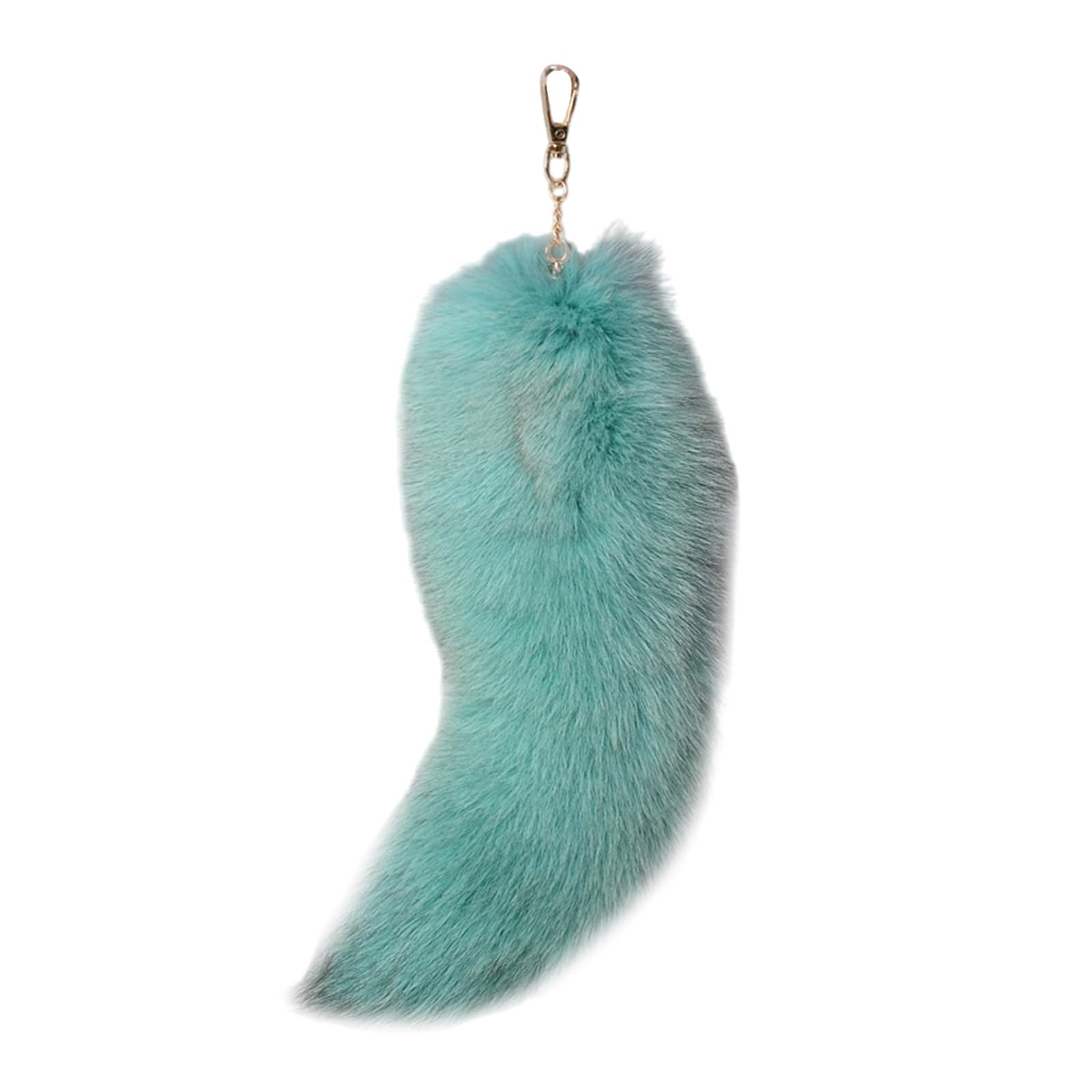Maxtonser Plush Faux Hair Foxes Tail Keychain Elegant Keyrings Charm with Foxes Tail Pendant Fashionable Keychain Decorations