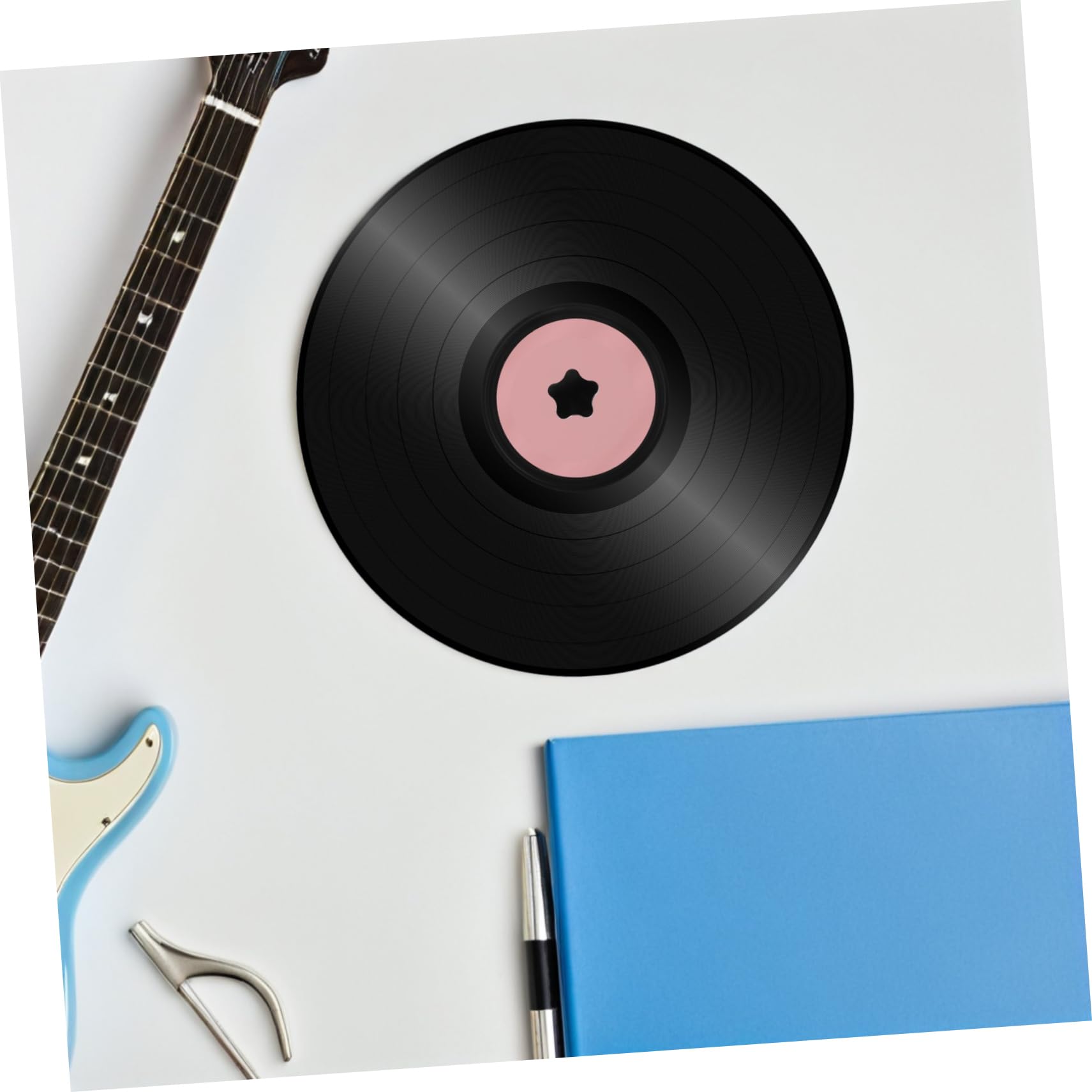 SOIMISS Protezione Per Etichette Dischi in Vinile Pulitore Antistatico Morsetto Salvaetichetta Protezione Antigraffio in Silicone Accessori Per Pulizia Dei Dischi