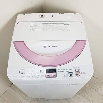 30日迄！送料無料★シャープ 6kg 洗濯機【ES-GE60N-P】 Amazon.co.jp: シャープ 6.0kg 全自動洗濯機 ピンク系SHARP 穴