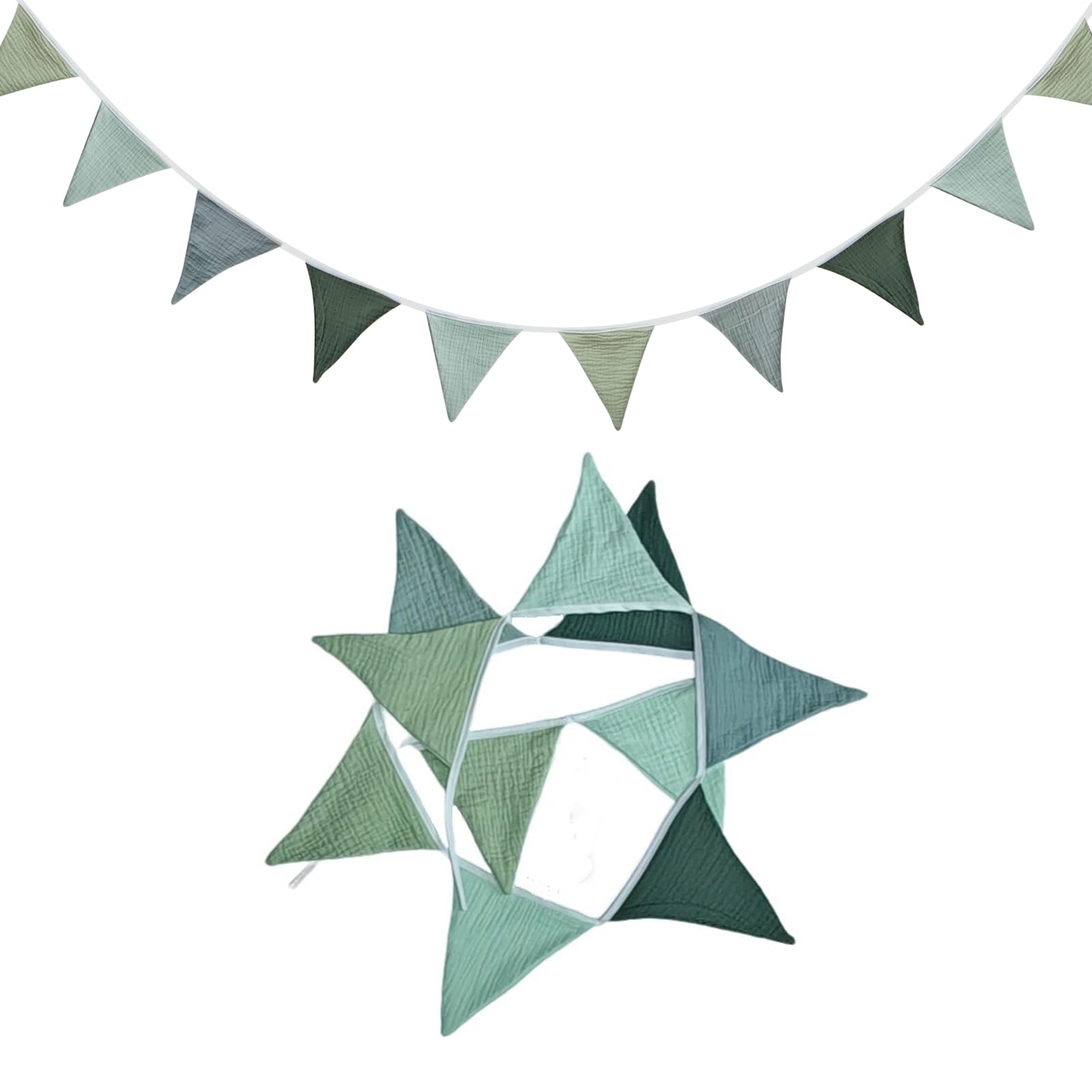 Moguri Bandeles para habitación infantil, 100% tela de muselina, gran accesorio para cama, cuna y decoración de pared, regalo, para niñas