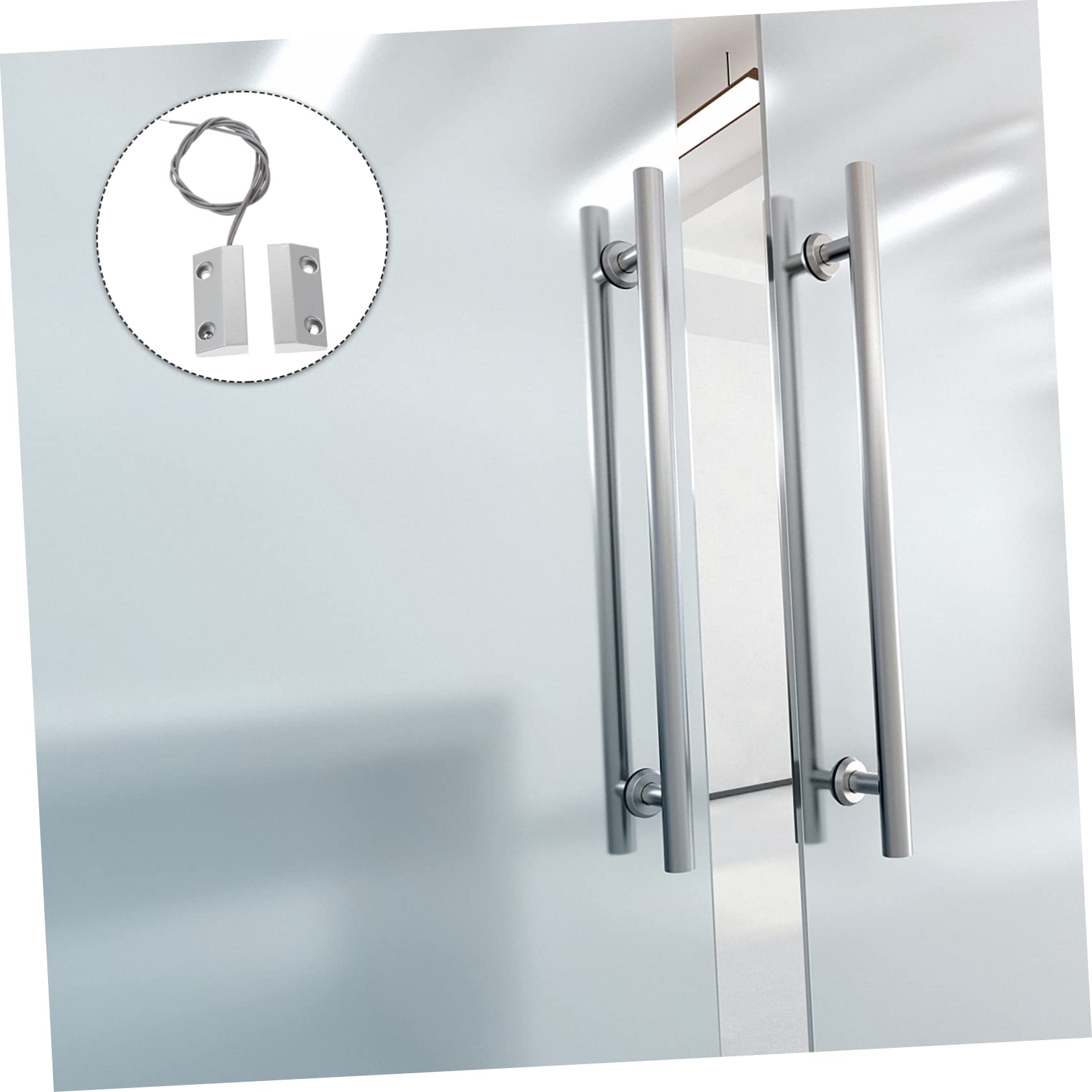 Holibanna 3 Ensembles Capteur de Porte Filaire Alliage de Zinc Alarme de Sécurité pour Fenêtres et Détecteur de Cambriolage avec Design Pratique et