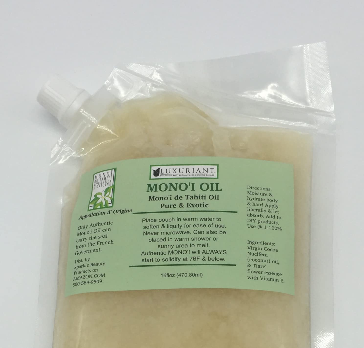 Monoi de Tahiti Oil-100% Natural-32 ounce