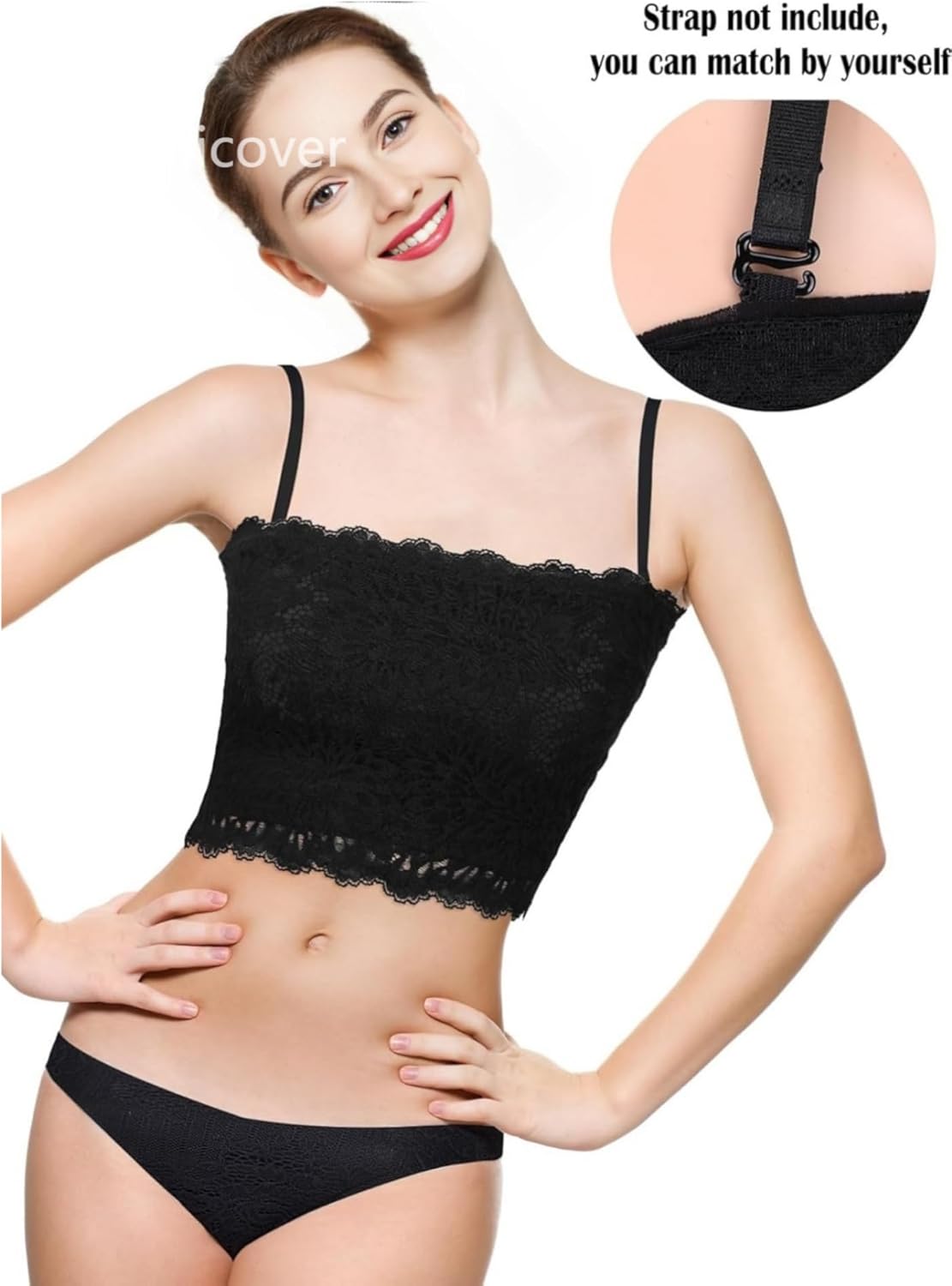 3Pcs Lady Lace Wearable Mock Camisole Bra Insert Overlay Modesty Panel Vest - Image 6