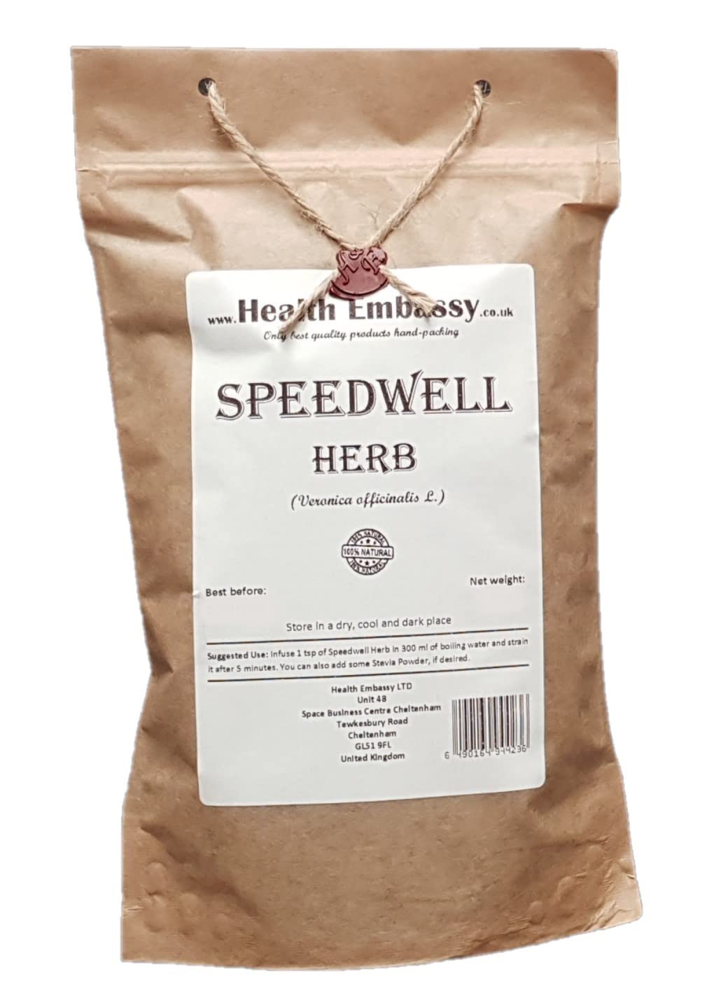 Health Embassy Speedwell Herb | Veronica Officinalis | Herbal Tea (100g)
