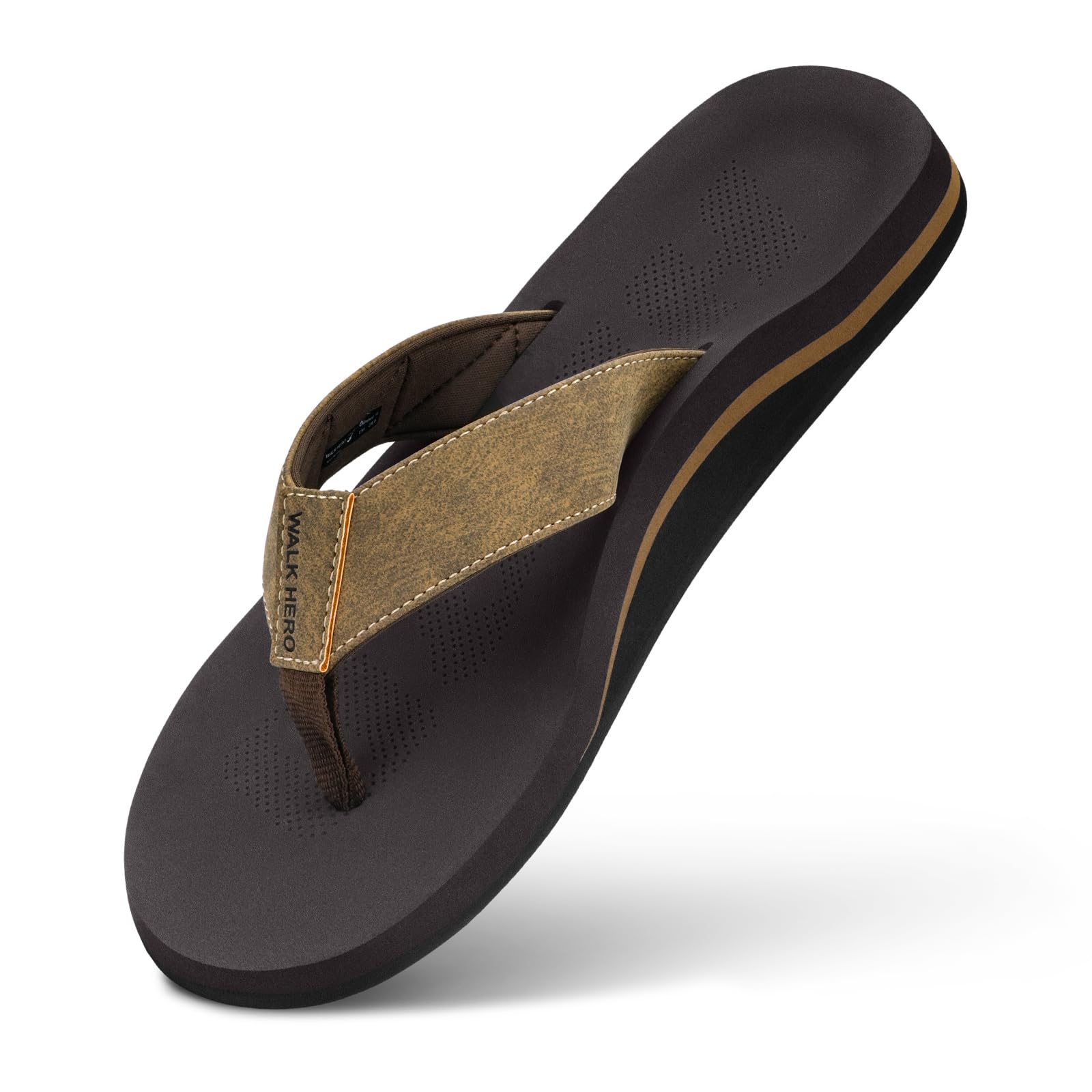 Men Sandals Flip Flop with Orthotic Arch Support Athletic Slide Sandals for Men with Soft Cushion Footbed